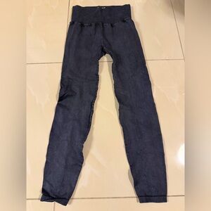 Free People Movement x The Class Ribbed Jogger Leggings Gray/Black Size M/L